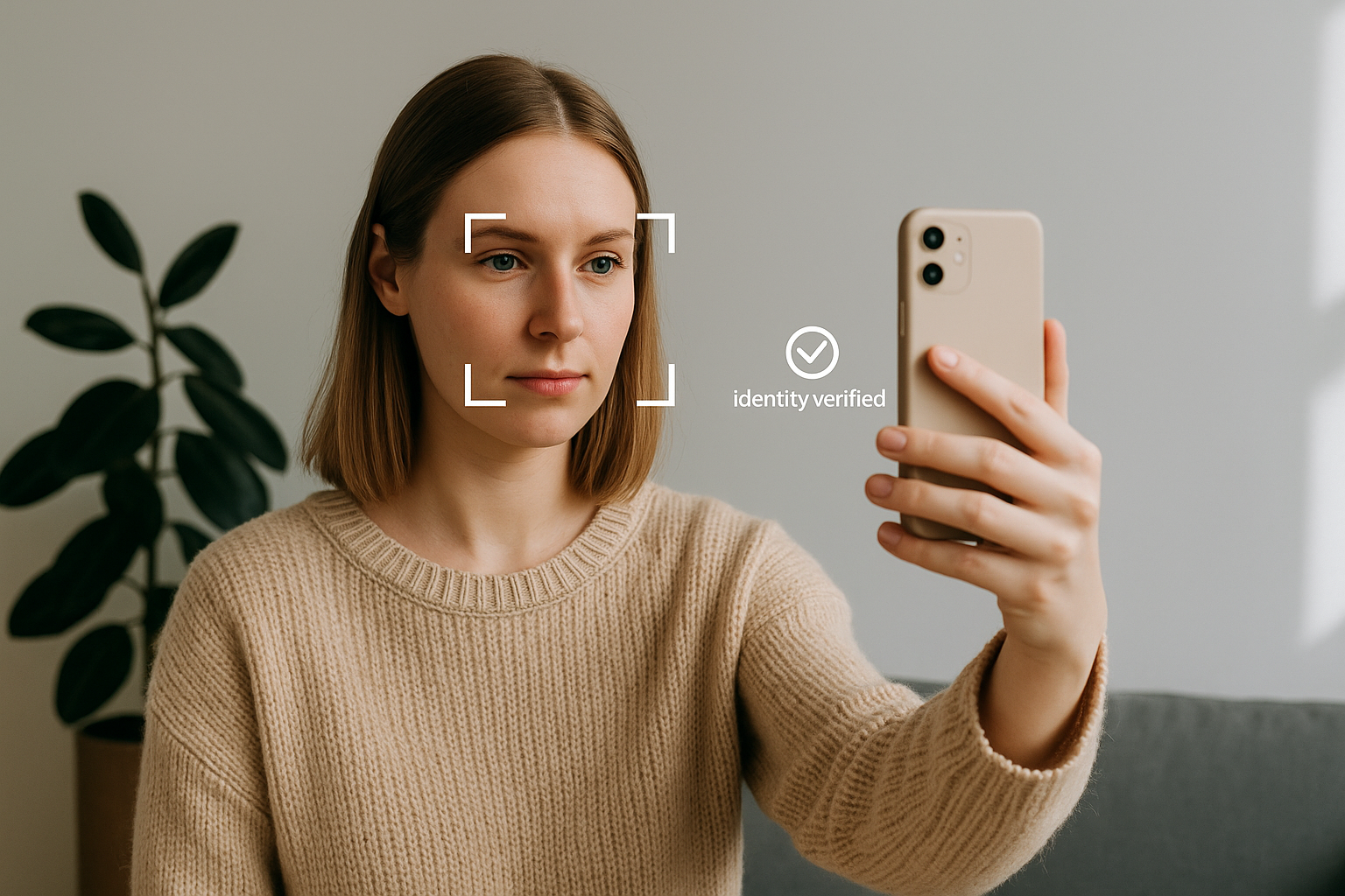 Persona verificando identidad